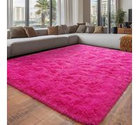 Fluffy Rugs for Living Room, Soft Shaggy for Bedrooms, Hot Pink Area Rug for Bedroom, Cozy Fuzzy Carpet for Kids, Perfect Indoor Decor for Boys and Girls 6x9 Feet