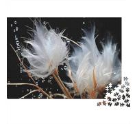 Fluffy Seeds in Water 1000-Piece Jigsaw Puzzle for Adults, 38x26cm/1000pcs; Smooth White Pieces for Easy Handling; A Calm After-work Activity