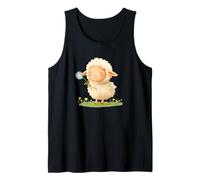 Fluffy Sheep with a Dandelion for a Gentle Touch Tank Top