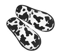 Fluffy Slipper Dalmatian Print Pattern Soft Home Slippers Plush Fluffy Ladies Slippers Indoor Bedroom L