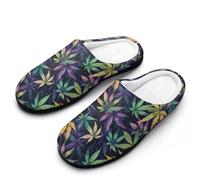 Fluffy Slipper Green Weed Slipper S