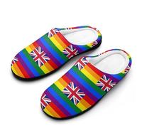 Fluffy Slipper United Kingdom Lgbt Rainbow Flag Slipper M