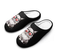 Fluffy Slippers Canada Flag Canadian Cat Eyeglass Slippers For Women | House Slipper Washable Non Slip Fuzzy Slippers For Winter Outdoor Spa