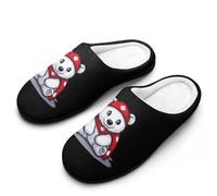 Fluffy Slippers Canadian Bear Maple Leaves Canada Fuzzy Slippers Bedroom | Slides Non Slip Warm Home Slippers For Indoor Outdoor Mens