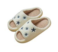Fluffy Slippers Floral Star Cartoon Fleece Slippers Lightweight Slipper