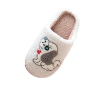 Fluffy Slippers for Women Memory Foam Anti-Slip Bedroom Shoe Warm Plush Cozy Comfortable Slip-On Home Sliders Cute Cartoon Design House Shoes for Indoor Outdoor Home Use In Autumn Winter
