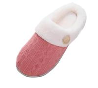 Fluffy Slippers for Women Winter Warm Fleece Lined House Slippers Slip On Slipper with Non-slip Sole Soft Comfy Plush Memory Foam Home Shoes for Indoor and Outdoor