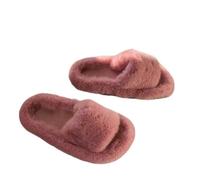 Fluffy Slippers Women,Plush Shoes Fabric Rubber Sole Super Fluffy Fur Trim Plush Non-slip Wear-resistant Sole Fashion Plush Flip-Flops Holiday Beach Casual Wear for Indoor Outdoor Fashion Sandals