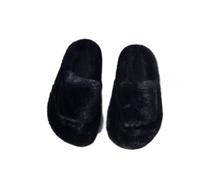 Fluffy Slippers Women,Plush Shoes Fabric Rubber Sole Super Fluffy Fur Trim Plush Non-slip Wear-resistant Sole Fashion Plush Flip-Flops Holiday Beach Casual Wear for Indoor Outdoor Fashion Sandals