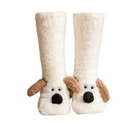 Fluffy Socks Womens Christmas Slipper Bed for Men Winter Gifts Women Women's Thermal Sock Warm Sleep Soft Cosy Xmas Cotton Ladies Wool 4-7 White-2