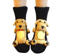 Fluffy Socks Womens Mens Xmas Women Slippers Bed for & Tights Ladies Christmas 5 Pairs Fuzzy Cozy Soft Slipper Warm Black