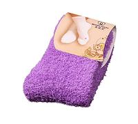 Fluffy Socks Womens Wool Christmas Ladies Stocking Fillers Slippers Warm for Women 5 Pairs Fuzzy Bed Cozy Soft Cotton Thick Novelty Men Slouch Purple