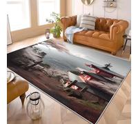 Fluffy Soft 3D Flannel Rug Japanese Style Landscape Short Pile Carpet for Bedroom, Natural Landscape Non-Slip Area rugs for Living Room and Playroom - Cozy Floor Mats for Kids Room 180x240 cm