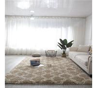Fluffy Soft Khaki Carpet Large Shaggy Rug Anti-Slip Bedroom Living Room Floor Mats 80X160Cm