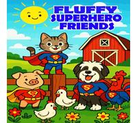 Fluffy Superhero Friends: cute and simple animal coloring book
