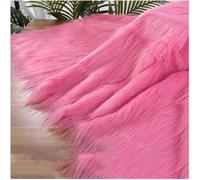 Fluffy Synthetic Fur Fabric, Plush 12 Cm, 170x50 Cm, 66''x19'', Soft Synthetic Fur Cut, Suitable for Costumes, Gnomes, Cosplay, Hobbies, Camera Floors, Toys, Chair Covers(Pink)