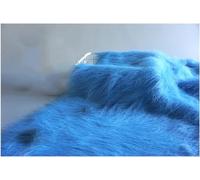 Fluffy Synthetic Fur Fabric, Plush 12 Cm, 170x50 Cm, 66''x19'', Soft Synthetic Fur Cut, Suitable for Costumes, Gnomes, Cosplay, Hobbies, Camera Floors, Toys, Chair Covers(Medium Blue)