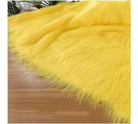 Fluffy Synthetic Fur Fabric, Plush 12 Cm, 170x50 Cm, 66''x19'', Soft Synthetic Fur Cut, Suitable for Costumes, Gnomes, Cosplay, Hobbies, Camera Floors, Toys, Chair Covers(Yellow)