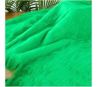 Fluffy Synthetic Fur Fabric, Plush 12 Cm, 170x50 Cm, 66''x19'', Soft Synthetic Fur Cut, Suitable for Costumes, Gnomes, Cosplay, Hobbies, Camera Floors, Toys, Chair Covers(Green1)
