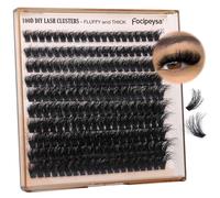 Fluffy Thick Eyelash Clusters, DIY Eyelash Extensions, 10-18MIX D Curl Eyelash Clusters, 100D Wispy, Individual Eyelash Extensions, Clusters, Eyelashes, DIY, Fluffy Eyelashes for Beginners