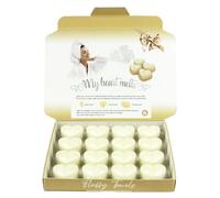 Fluffy Towels Wax Melts Heart Shaped 16 Pack, Up to 96 Hours Total Fragrance, Soapy Orange, Neroli & Cedarwood Scent, Vegan Soy Wax, Heart-Shaped Melt Cubes, Gift Box by Spotless Leopard