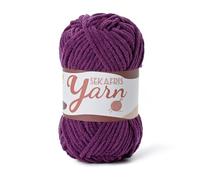 Fluffy Velvet Yarn for Crocheting，Baby Blanket Yarn for Crocheting Soft，50g(65.6yds) Amigurumi Yarns，Plush Chenille Crochet Yarns，Puzzle Yarn for Crochet Weaving Craft(Violet)