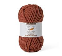 Fluffy Velvet Yarn for Crocheting, Chunky Chenille Baby Blanket Yarn for Crocheting, Soft Fuzzy Puzzle Yarn for Knitting, 50g/1.77oz Bulky Thick Amigurumi Crochet Yarns(Rust)