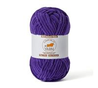 Fluffy Velvet Yarn for Crocheting, Chunky Chenille Baby Blanket Yarn for Crocheting, Soft Fuzzy Puzzle Yarn for Knitting, 50g/1.77oz Bulky Thick Amigurumi Crochet Yarns(Lilac)