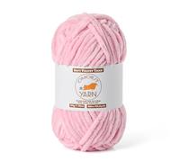 Fluffy Velvet Yarn for Crocheting, Chunky Chenille Baby Blanket Yarn for Crocheting, Soft Fuzzy Puzzle Yarn for Knitting, 50g/1.77oz Bulky Thick Amigurumi Crochet Yarns(Peach Pink)
