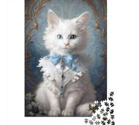 Fluffy White Kitty 02 Puzzle for Adults And Teenagers 1000 Pieces Paper Puzzles for Teenagers Gifts Brain Teaser Game 1000pcs (38x26cm)