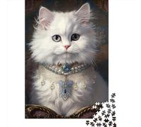 Fluffy White Kitty 10 1000 Piece Jigsaw Puzzle for Adults-Puzzles Teenagers Paper Puzzles- Relax Puzzles Games-Brain Teaser Puzzle 1000pcs (38x26cm)
