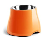 FluffyDream Elevated Dog Bowls, Sturdy Non-Slip Dog Bowl with Stainless Steel Bowl, Wearing Cone, Long Ears, Colorful Raised Bowls for Medium/Small Dogs, SunshineOrange, M (540ML / 2 Cups)