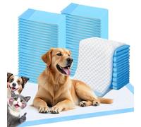 FluffyDream Super Absorbent Waterproof Dog and Puppy Pet Training Pad, Housebreaking Pet Pad,Blue (13"x17.7"(100PCS))