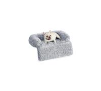 Fluffy Hug Dog Sofa Bed with Removable Cover, M (80 x 75 x 16 cm) / Grey Ombré