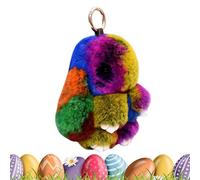 Fluffys Bunny Bag Charm, Bunny Keyring In A Tin, Soft Rabbit Keyring Pom p-om Charm, Keychain Cute Plush Bunny Fluffys Bunny Keyring Charm, Bunny Pom P-om Keychain Plush Bag Purse Pendant