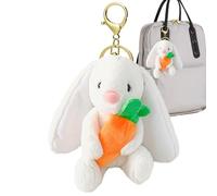 fluffyss Bunny Keychain - Plush Bunny Pendant, Easter Themed Toy, Lightweight Bag Charm, Adorable Rabbit Figure, Soft Texture Accessory | Perfect for Daily Carry Decoration Gift Collectible