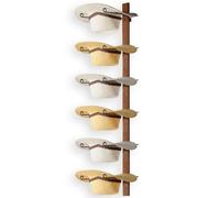 FLUFFYTREE Cowboy Hat Holder Cowboy Hat Rack, 6 Pieces Hat Rack for Cowboy Hats with Wooden Board, Metal Cowboy Hat Holder Wall Storage Hat Holder Organizer for Hat Collection Room Décor