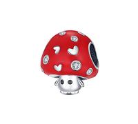 FLUFLO Women's 925 Sterling Silver Bead Charms with 5A Cubic Zirconia, compatible with Pandora bracelets and necklaces, perfect as birthday or Mother's Day jewelry gifts for women and girls.C1