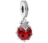 FLUFLO Women's 925 Sterling Silver Bead Charms with 5A Cubic Zirconia, compatible with Pandora bracelets and necklaces, perfect as birthday or Mother's Day jewelry gifts for women and girls.C1