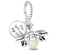 FLUFLO Women's 925 Sterling Silver Bead Charms with 5A Cubic Zirconia, compatible with Pandora bracelets and necklaces, perfect as birthday or Mother's Day jewelry gifts for women and girls.C2