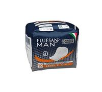 Flufsan Men's White Incontinence Pads- Absorbent Protector Level 1, Latex-Free, Odor Neutralizing, Comfort Fit, 96-Pack