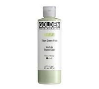 Fluid Acrylics by GOLDEN, Titan Green Pale, 8 fl. oz. / 237 ml bottle, Professional Acrylic Paint
