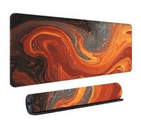 Fluid Art Mousepad Large 800x400mm XL Mouse Mat with Vibrant Liquid Flow Design Micro-Weave Cloth Surface Precision Control Non-Slip Base for Laptop Computer Work and Home Office Setup