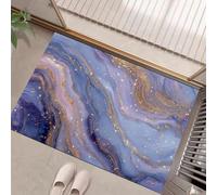 Fluid Art Style Door Mat - Non-Slip Washable Doormat, Abstract Marble Texture Welcome Dirt Trapper,Water Absorbent Floor Mat For Indoor/Outdoor Use,Front Entrance, Kitchen (Purple, 60 X 90 cm)