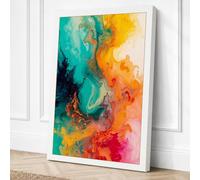 Fluid Chaos Abstract Canvas Wall Art Print 30x20 Inch (76 x 51 cm)