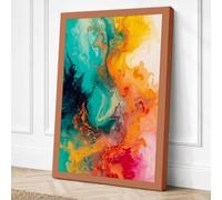 Fluid Chaos Abstract Canvas Wall Art Print 30x20 Inch (76 x 51 cm)
