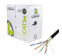 Fluid Communications Cat5e Outdoor 1000ft Ethernet Cable Black