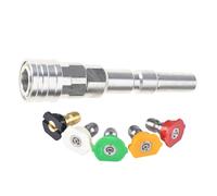 Fluid Coupling Adapter with Nickel-Plated, Adaptor With Nozzles | Coupling Socket and Stepped Plug, Toolless Fluid Component Changes, Defined Brass Body Construction with Wrench