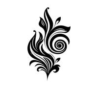 Fluid Curves Modern Art with Curly Elegance Muscle Motion Designs Mural and Wall Vinyl Decal 34x58cm Glass Stickers Black