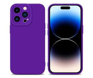 (FLUID DARK PURPLE) Cadorabo Case for Apple iPhone 14 PRO MAX Protective Cover made of flexible TPU Etui silicone
